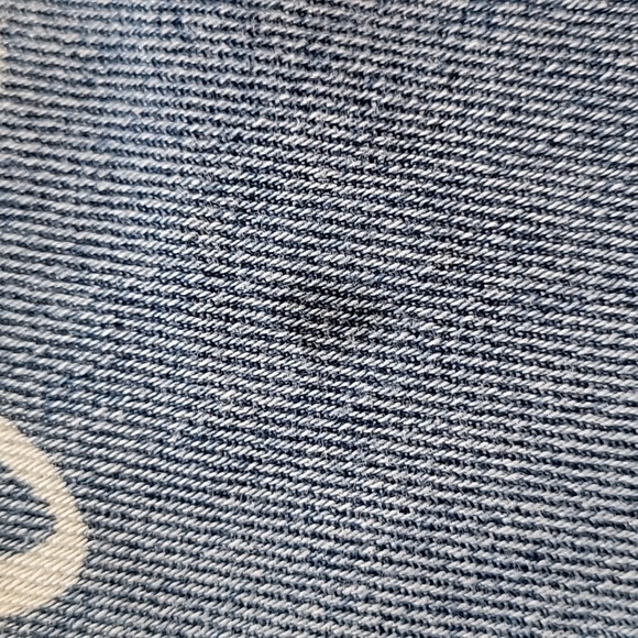 Justice Wide-Leg Jeans, Size 7, Denim, Daisy, Flowers, Blue, Soft - Picture 8 of 8